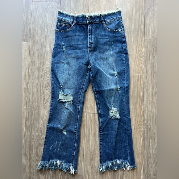 Risen Jeans Denim - Distressed Blue Women's Jeans 13 | 31